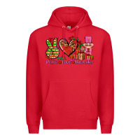 Red peace love nutcraker Premium Hoodie - AdoDesignShop