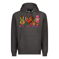 Smoke peace love nutcraker Premium Hoodie - AdoDesignShop