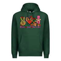 Sports Green peace love nutcraker Premium Hoodie - AdoDesignShop