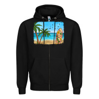 Black beach background Zipper Hoodie - HRA Design Shop