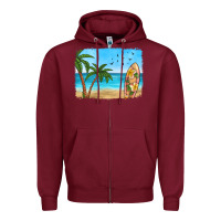 Burgundy beach background Zipper Hoodie - HRA Design Shop