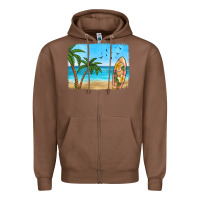 Chestnut beach background Zipper Hoodie - HRA Design Shop