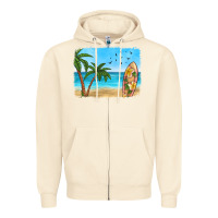 Sandshell beach background Zipper Hoodie - HRA Design Shop