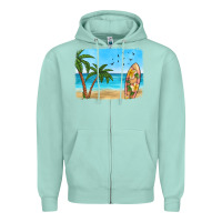 Seafoam beach background Zipper Hoodie - HRA Design Shop