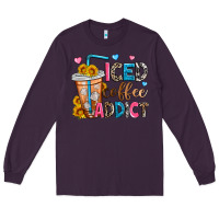 Plum iced coffee addict Long Sleeve Tee - Zillion Design Studio