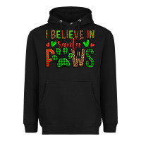 Black i believe in santa paws christmas Heavyweight Hoodie - Jasminsmagicworld