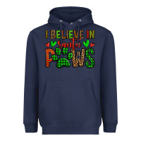 Navy i believe in santa paws christmas Heavyweight Hoodie - Jasminsmagicworld