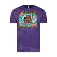 Cloud Purple mama bear haunting fish floral Vintage Tee - RanaPortraitStore