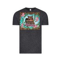 Vintage Black mama bear haunting fish floral Vintage Tee - RanaPortraitStore