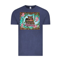 Vintage Denim mama bear haunting fish floral Vintage Tee - RanaPortraitStore
