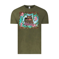 Vintage Olive mama bear haunting fish floral Vintage Tee - RanaPortraitStore
