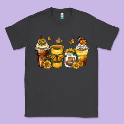 Butterfly Coffee Cups Classic Tee Designed By Zillion Design Studio