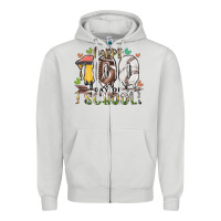 Dove Grey happy 100 day of school american football baseball Zipper Hoodie - RacoonDesign