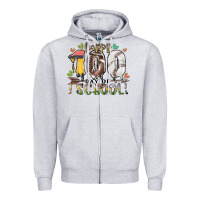 Heather Grey happy 100 day of school american football baseball Zipper Hoodie - RacoonDesign