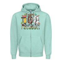 Seafoam happy 100 day of school american football baseball Zipper Hoodie - RacoonDesign