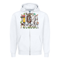 White happy 100 day of school american football baseball Zipper Hoodie - RacoonDesign