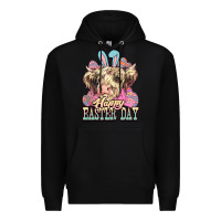 Black Easter Day Cow Premium Hoodie - NancyCooperArtShop