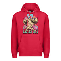 Cardinal Easter Day Cow Premium Hoodie - NancyCooperArtShop