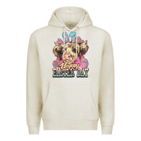 Oatmeal Heather Easter Day Cow Premium Hoodie - NancyCooperArtShop