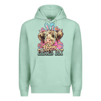 Seafoam Easter Day Cow Premium Hoodie - NancyCooperArtShop