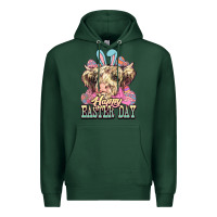 Sports Green Easter Day Cow Premium Hoodie - NancyCooperArtShop