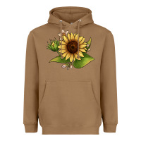 Toasted Coconut sunflower Heavyweight Hoodie - JahusDesignShop