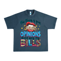 Midnight Navy the thing is your opinions dont pay my bills Urban Heavy Tee - texasbilliewilder