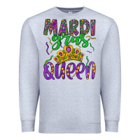 Heather Grey mardi gras queen Premium Sweatshirt - Artiststas