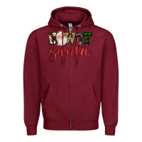 Burgundy howdy santa Zipper Hoodie - FaDigitalArtStudio