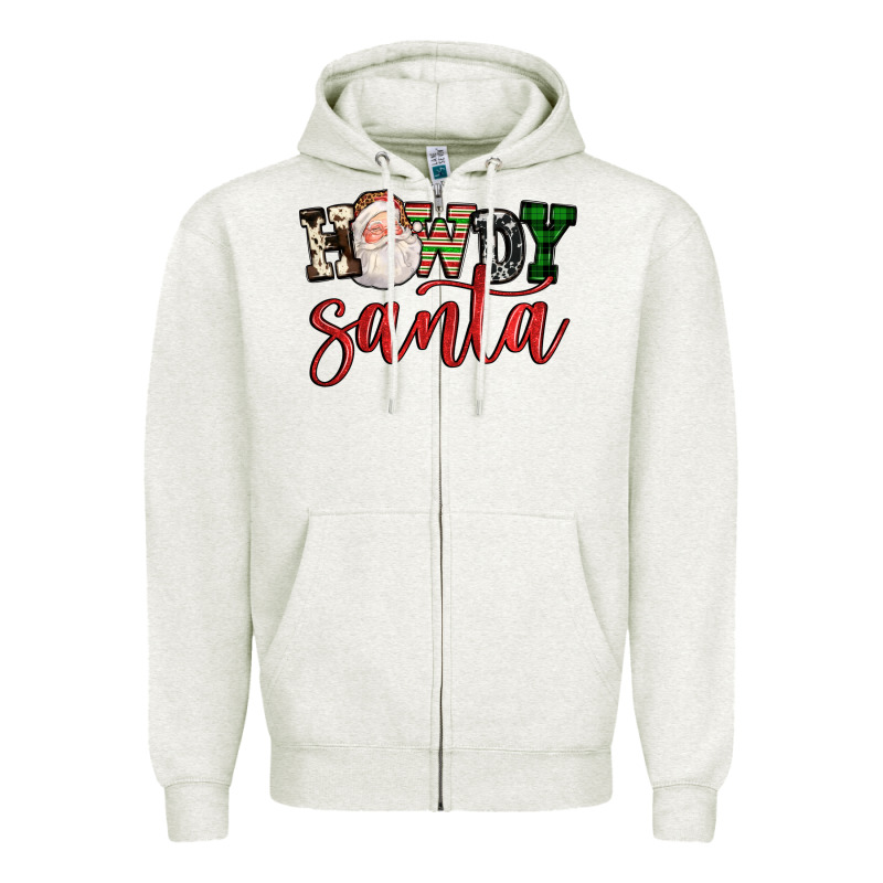 Howdy Santa Zipper Hoodie by FaDigitalArtStudio | Teevron
