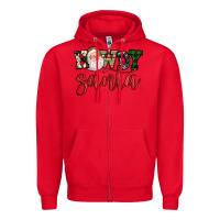 Red howdy santa Zipper Hoodie - FaDigitalArtStudio