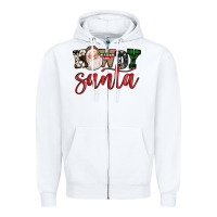 White howdy santa Zipper Hoodie - FaDigitalArtStudio