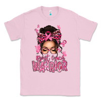 Bubblegum Pink brest cancer warrior afro messy bun Classic Tee - texasbilliewilder