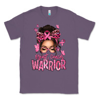 Lavender brest cancer warrior afro messy bun Classic Tee - texasbilliewilder