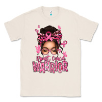 Natural brest cancer warrior afro messy bun Classic Tee - texasbilliewilder