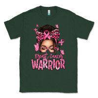 Sports Green brest cancer warrior afro messy bun Classic Tee - texasbilliewilder