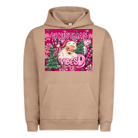 Pigment Burro pink christmas vibes Urban Hoodie - MaliasSmallBusiness