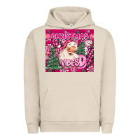 Pigment French Oak pink christmas vibes Urban Hoodie - MaliasSmallBusiness