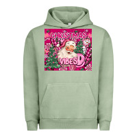 Pigment Oil Green pink christmas vibes Urban Hoodie - MaliasSmallBusiness