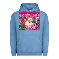 Pigment Pebble Blue pink christmas vibes Urban Hoodie - MaliasSmallBusiness