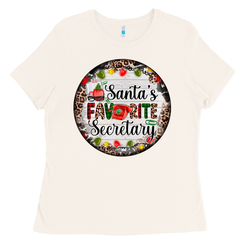 Christmas Santas Favorite Secretary    Light Ladies Tee by AdoDesignShop | Teevron