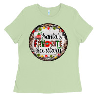 Matcha christmas santas favorite secretary    light Ladies Tee - AdoDesignShop