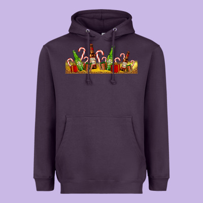 Beer Bottles For Christmas Heavyweight Hoodie Designed By Adodesignshop