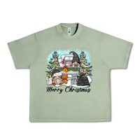 Oil Green merry christmas gnomes Urban Heavy Tee - Zillion Design Studio