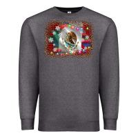 Charcoal Heather mexico flag christmas Premium Sweatshirt - AdoDesignShop