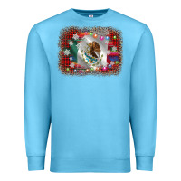 Ocean Blue mexico flag christmas Premium Sweatshirt - AdoDesignShop