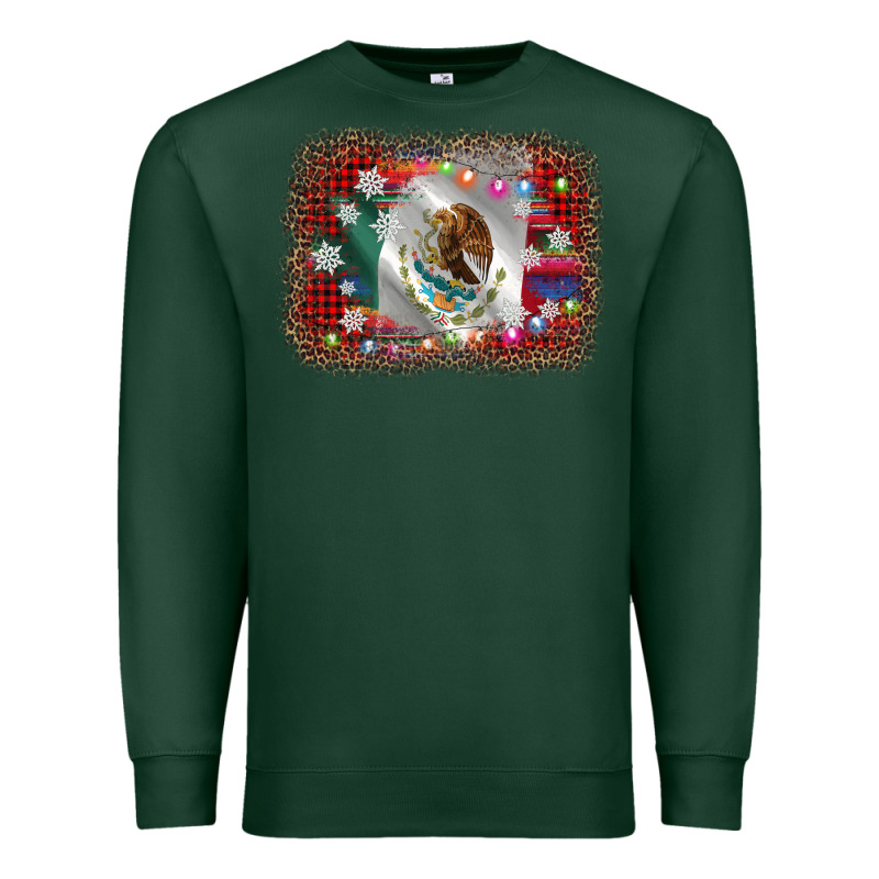 Mexico Flag Christmas Premium Sweatshirt by AdoDesignShop | Teevron