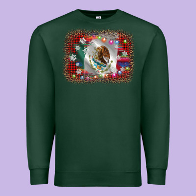 Mexico Flag Christmas Premium Sweatshirt Designed By Adodesignshop