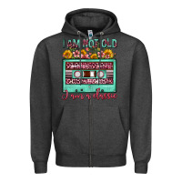 Charcoal Heather i am not old i am a classic sunflower floral casse Zipper Hoodie - FaDigitalArtStudio