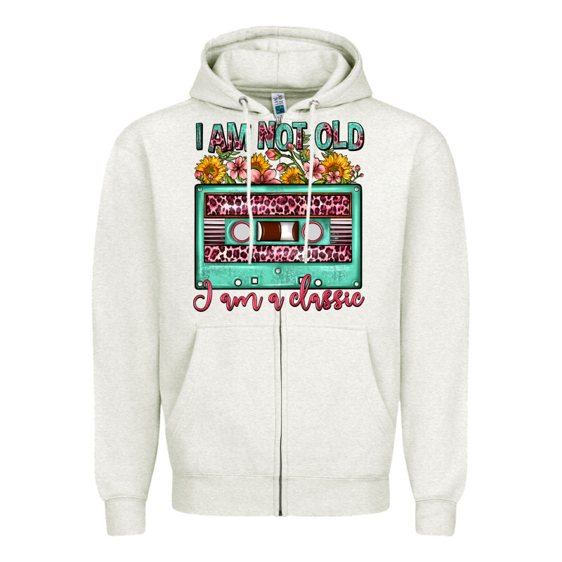 I Am Not Old I Am A Classic Sunflower Floral Casse Zipper Hoodie by FaDigitalArtStudio | Teevron